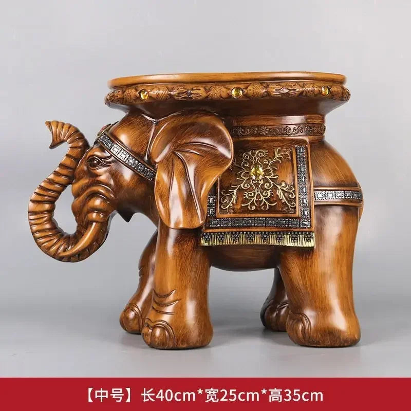 Afralia™ Elephant Wealth Attracting Ornaments Stool