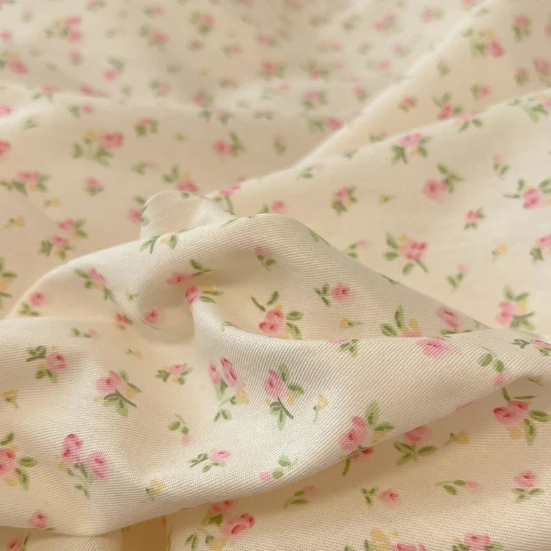 Afralia™ Princess Style Flowers Lace Ruffles 100% Cotton Bedding Set - 4Pcs