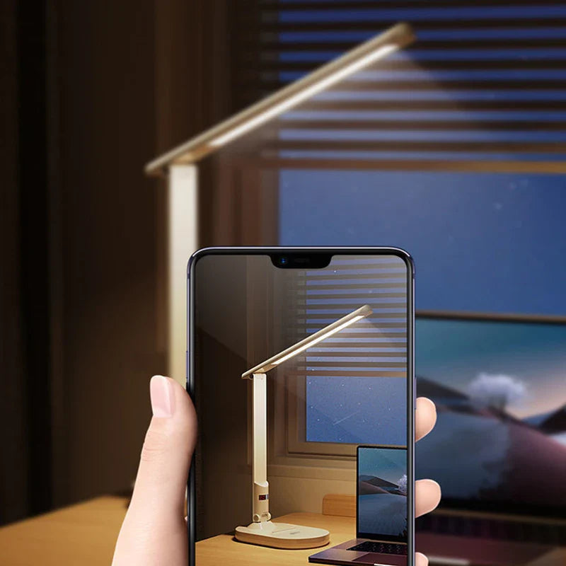 Afralia™ Touch LED Desk Lamp: 3 Dimmable Levels, Foldable, USB Rechargeable, Eye Protection