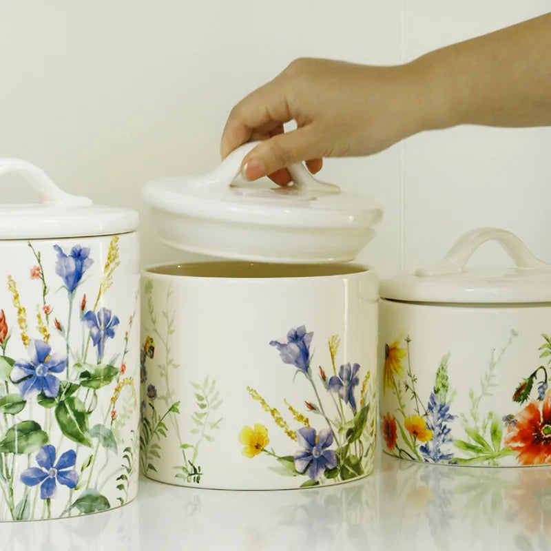 Afralia™ Large Silicone Sealed Flower Storage Jar, Nut & Tea Caddy, Snack Can, Sugar & Spice Canister