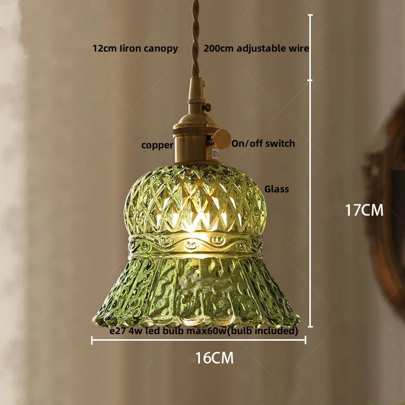 Afralia™ Copper Glass LED Pendant Lamp: Modern Nordic Kitchen Dining Room Lighting