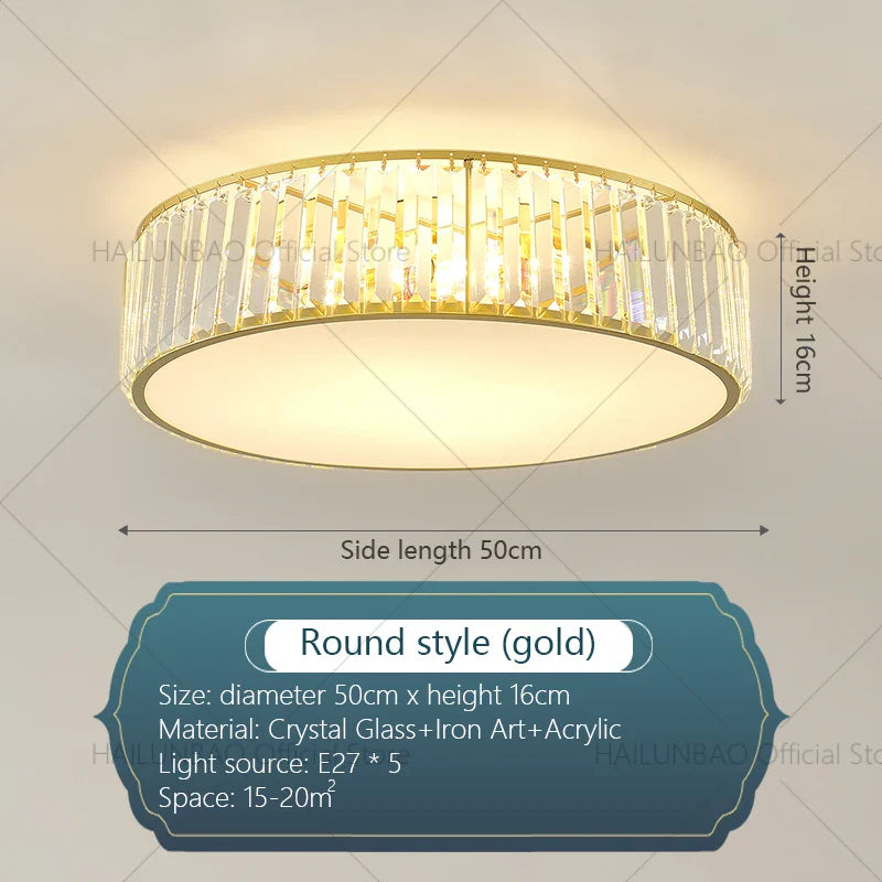 Afralia™ Crystal Zen Ceiling Light for Living Room, Bedroom, and Dining Room