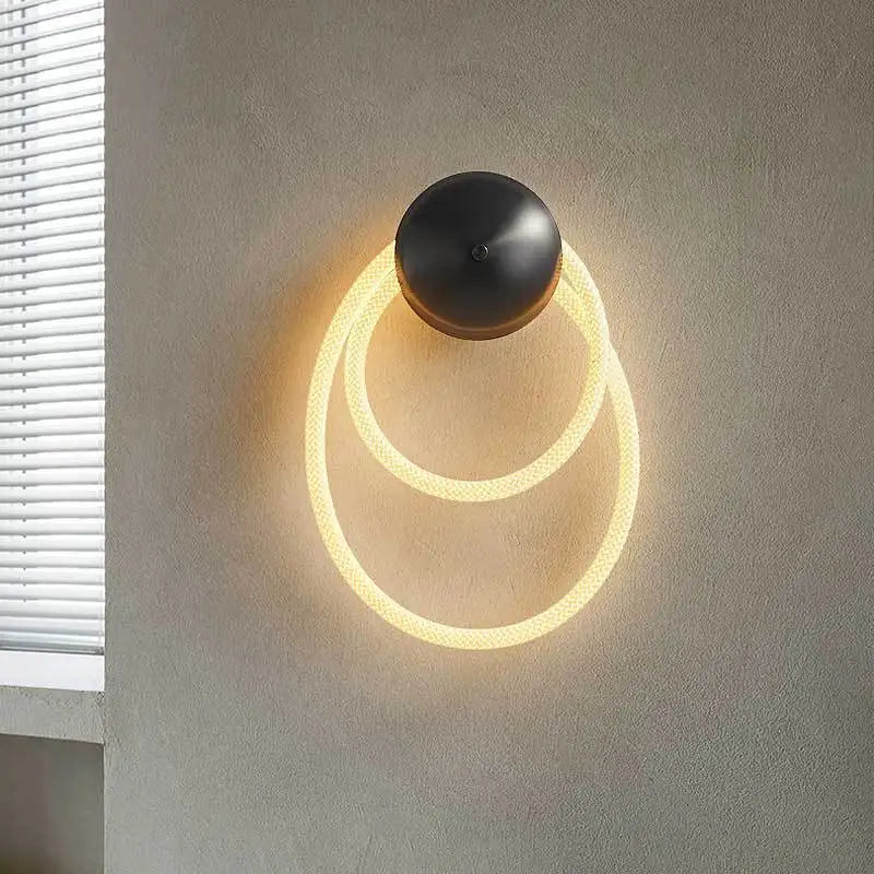 Afralia™ Silicone Ring LED Wall Light for Living Room Bedroom Aisle Dining