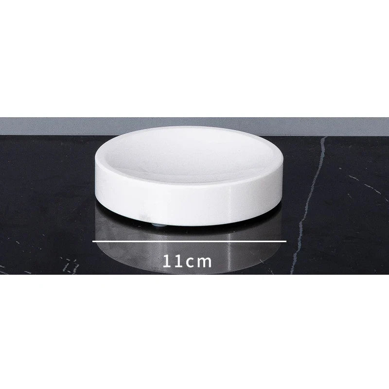 Afralia™ White Volakas Marble Bathroom Accessories Set