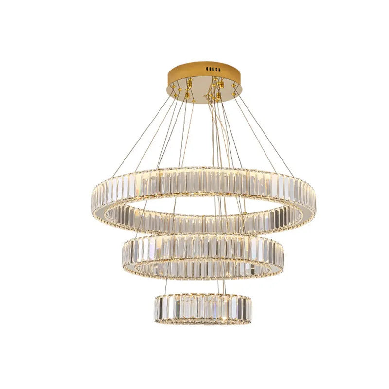 Afralia™ Crystal Chandelier: LED Dimmable Pendant Light for Stairs, LED Luminaria Fixture