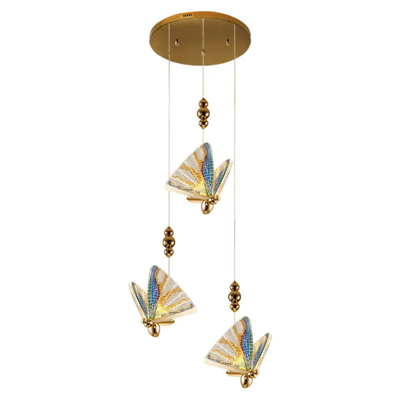 Afralia™ Acrylic Butterfly Chandelier Ceiling Lamp Indoor Lighting