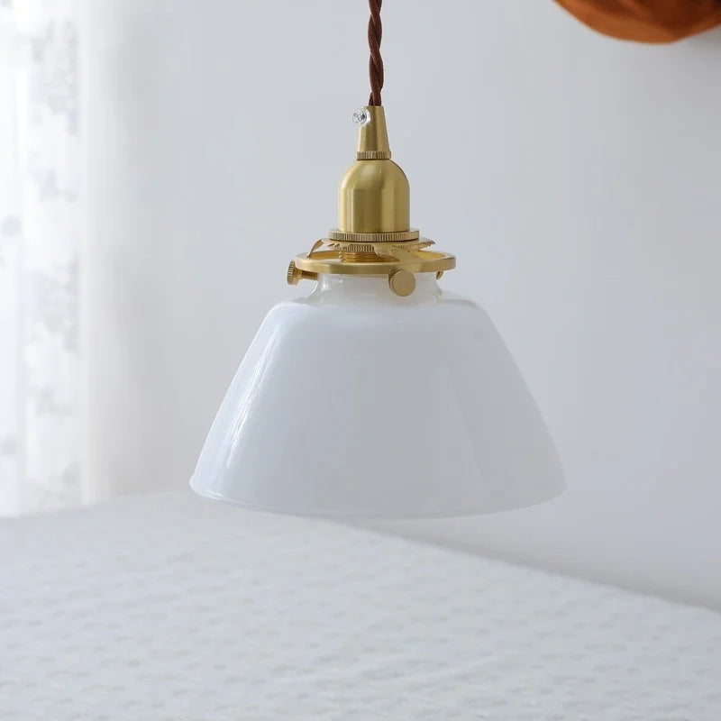 Afralia™ Clear Glass LED Copper Chandelier Pendant Light for Modern Home Decor.