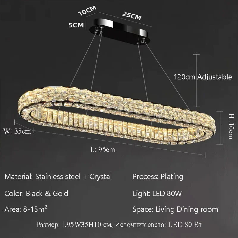 Afralia™ Modern Crystal Chandelier for Elegant Living Room Decor