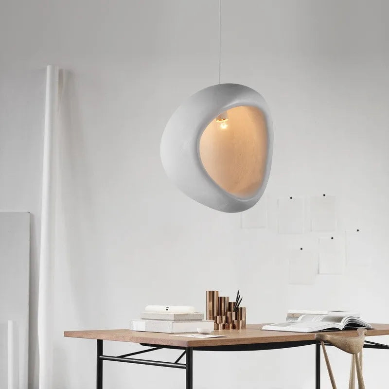 Afralia™ White Resin LED Pendant Light - Modern Minimalist Nordic Style