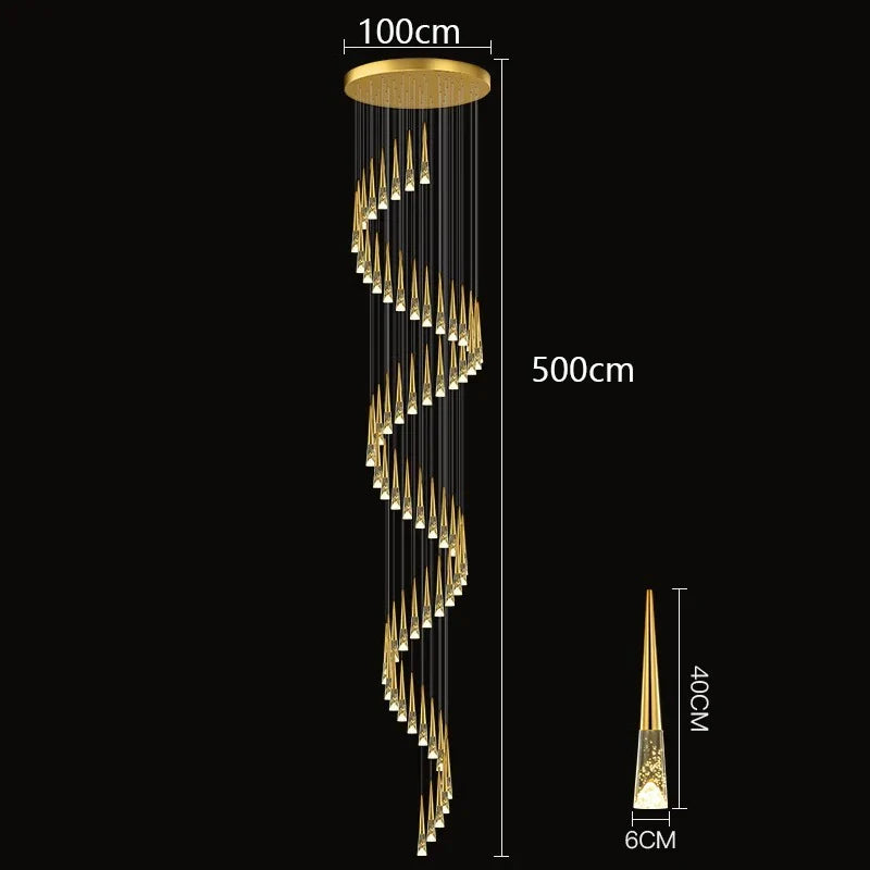 Afralia™ Nordic Home Decoration Stair Chandelier Living Room Dining Pendant Lights Ceiling Lighting