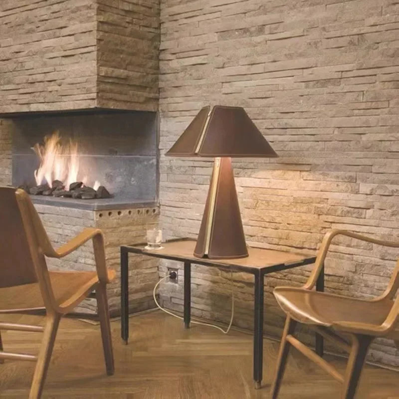 Modern Minimalist Leather Table Lamp by Afralia™ - Nordic Design, Study Bedroom Desk Lamp