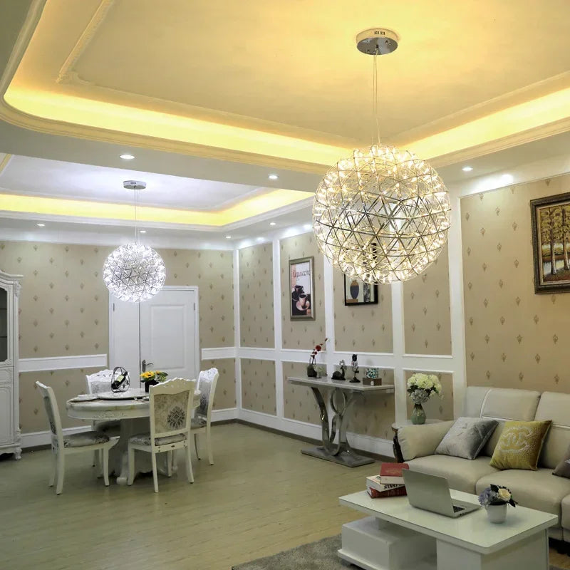 Afralia™ Modern Firework Pendant Chandelier with Remote for Kitchen Island