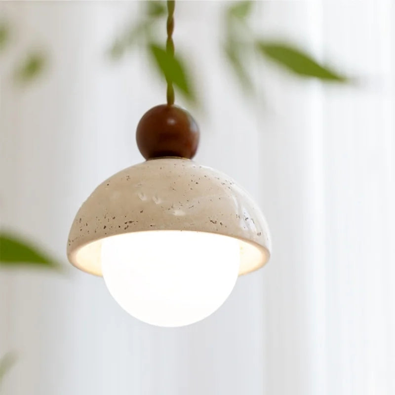 Afralia™ Nordic Yellow Glass LED Pendant Light for Modern Home Decor