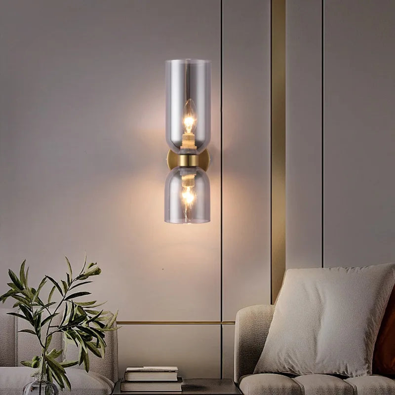 Afralia™ Glass Ball LED Wall Lamps - Nordic Modern Wall Lights for Bedroom, Bathroom, Staircases