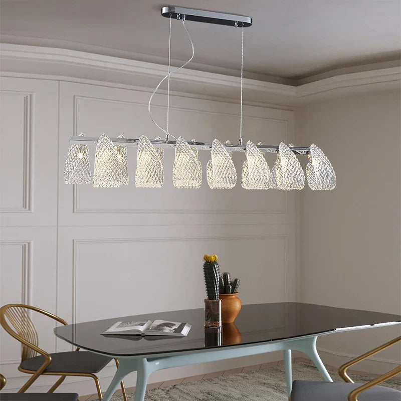 Afralia™ Glass Pinecone LED Chandelier: Modern Art Deco Pendant Lighting