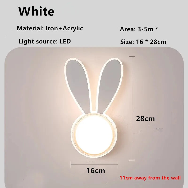 Afralia™ Cartoon LED Wall Lamp for Children's Room Décor - Simple, Cute & Modern