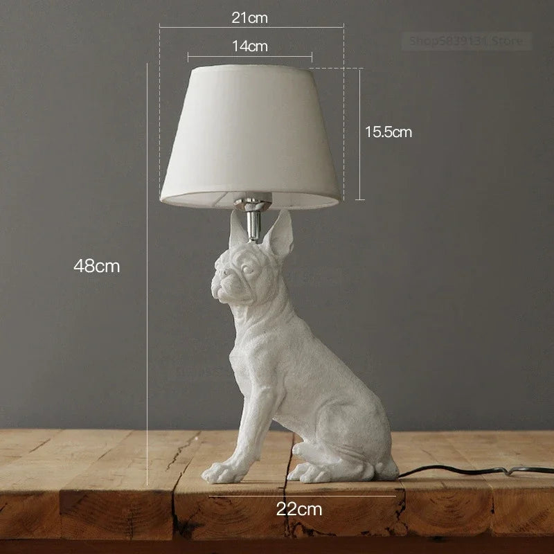 Afralia™ Nordic Puppy LED Table Lamp, Modern Decorative Bedroom Light Fixture