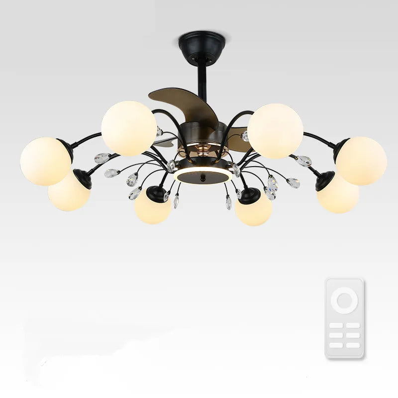 Afralia™ Branch LED Ceiling Fan Lights with Remote Control for Home, Bedroom, Dining Room