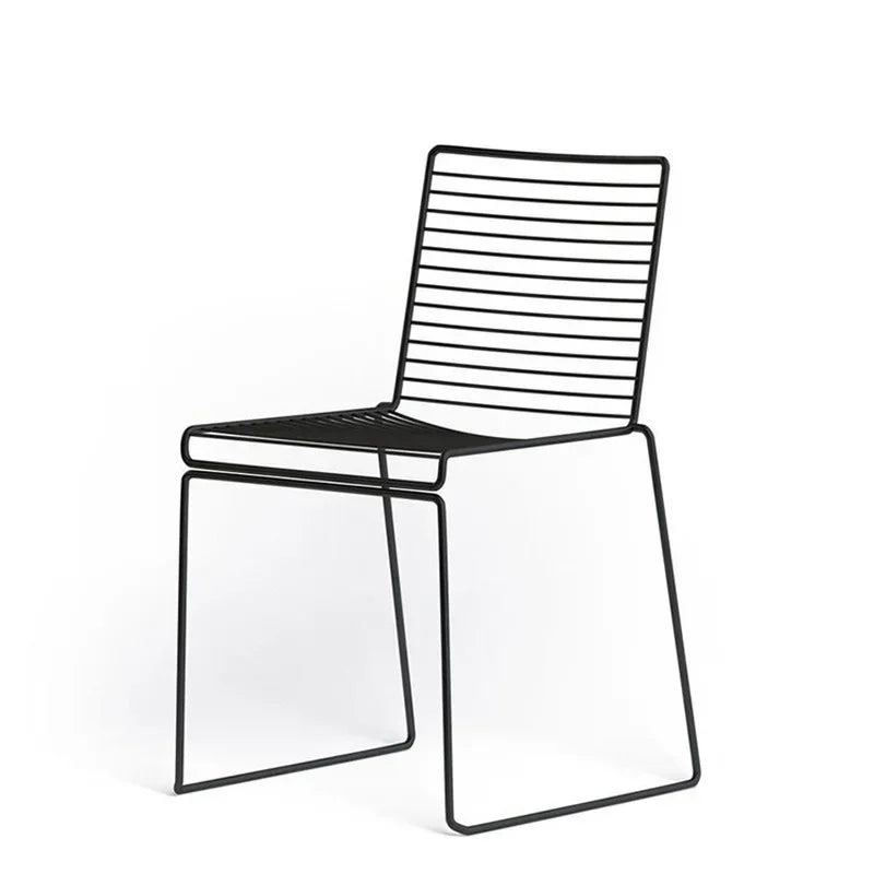 Afralia™ Nordic Iron Dining Chair: Creative Minimalist Design for Small Spaces