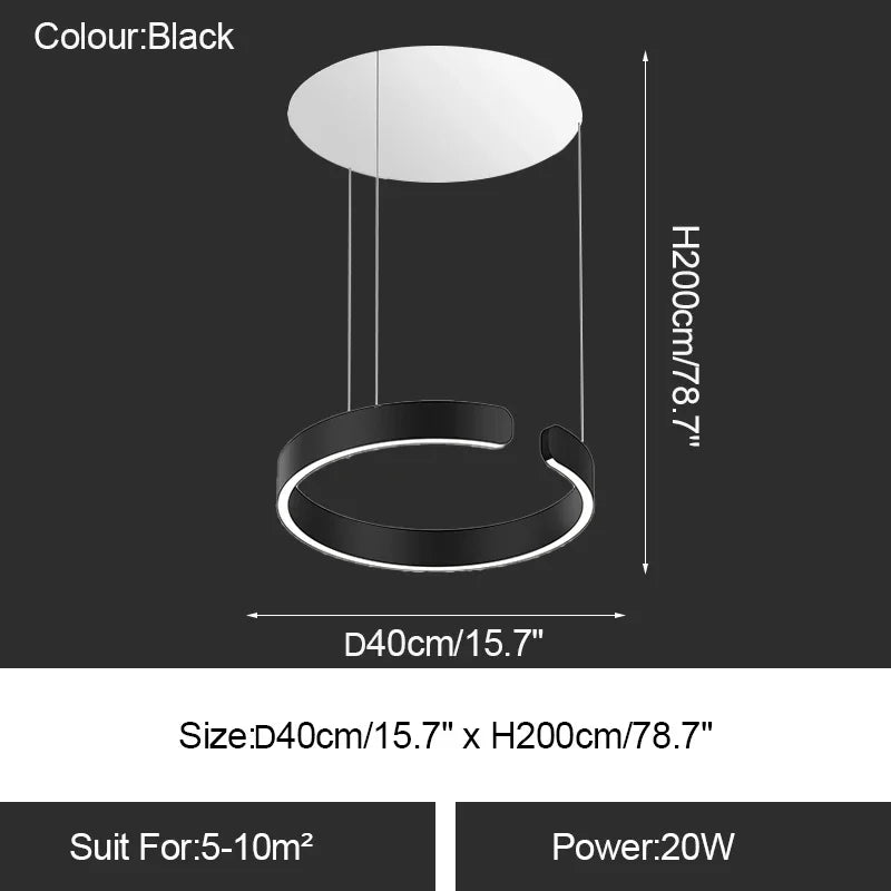 Afralia™ LED Ring Chandelier: Modern Dining Room Table Lighting & Home Decoration