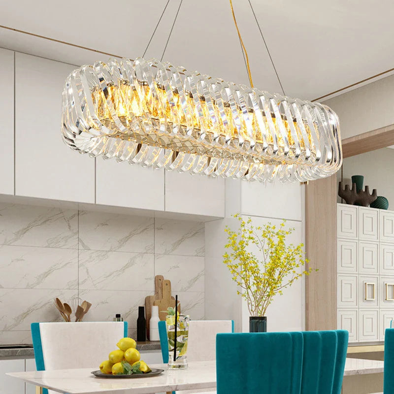 Afralia™ Crystal LED Ceiling Chandelier: Elegant European Home Décor Pendant Lights