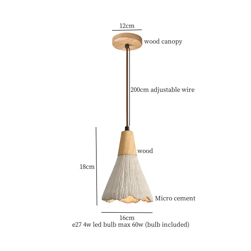 Afralia™ Bud Micro Cement LED Pendant Lamps: Modern Nordic Hanging Light for Home Decor