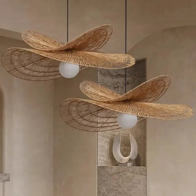 Afralia™ Rattan Pendant Lights, Creative Dining Room Chandeliers for Home Decor