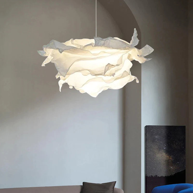 Afralia™ Minimalist White Chandelier Lighting for Indoor Home Bedroom Living Room