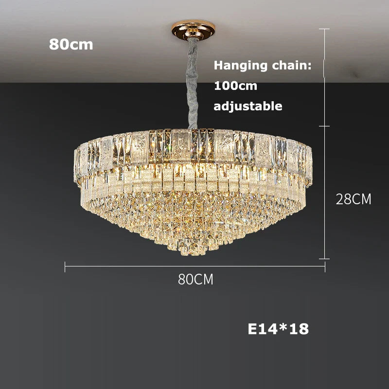 Afralia™ Silver Gold Chandelier Lighting Suspension Elegant Luminaire for Dinning Room