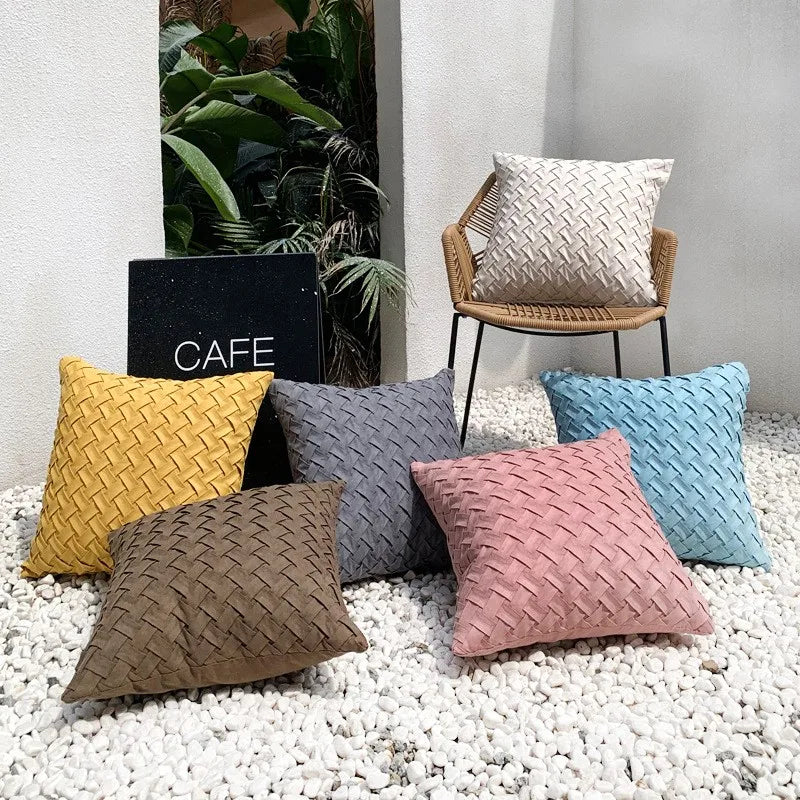 Afralia™ Soft Suede Weave Pillowcase 30X50/45x45cm - Nordic Style Cushion Cover