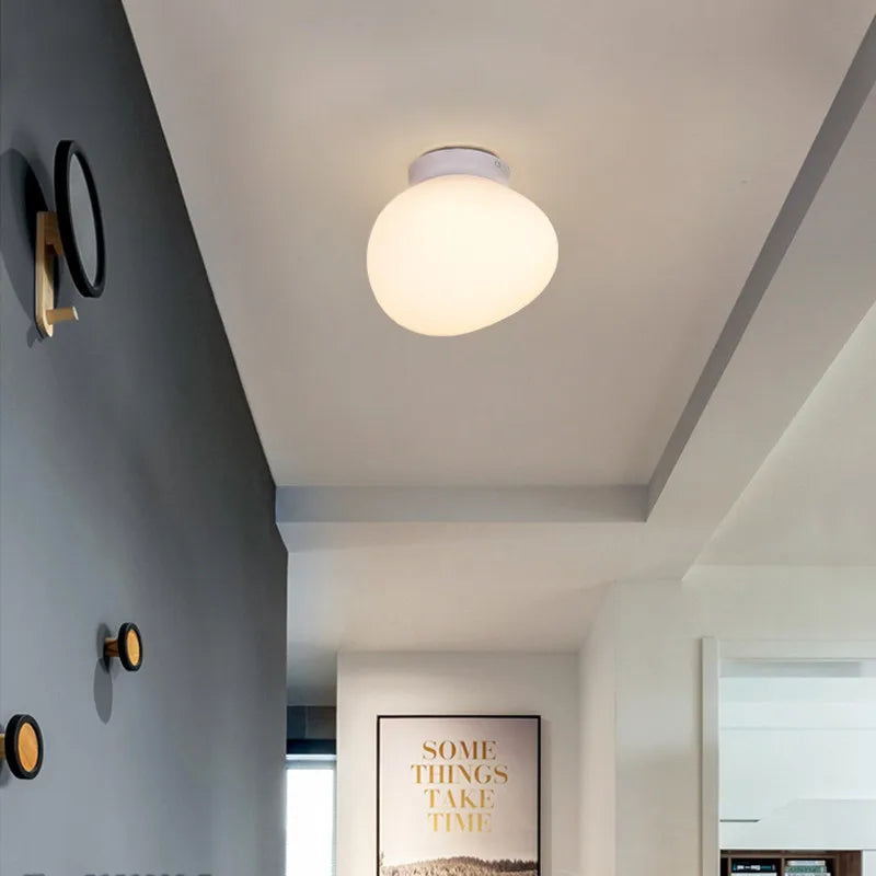 Afralia™ Gregg Pendant Lamp: White Bubble Glass Italian Design for Home, Kitchen, Restaurant