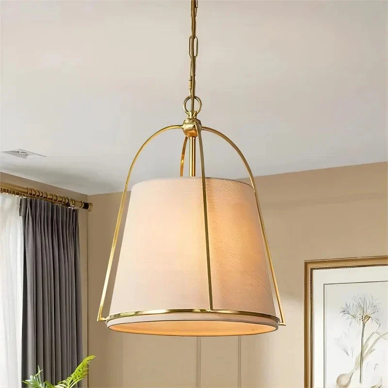 Afralia™ Minimalist LED Cloth Chandelier for Dining Room, Bar, and Bedroom