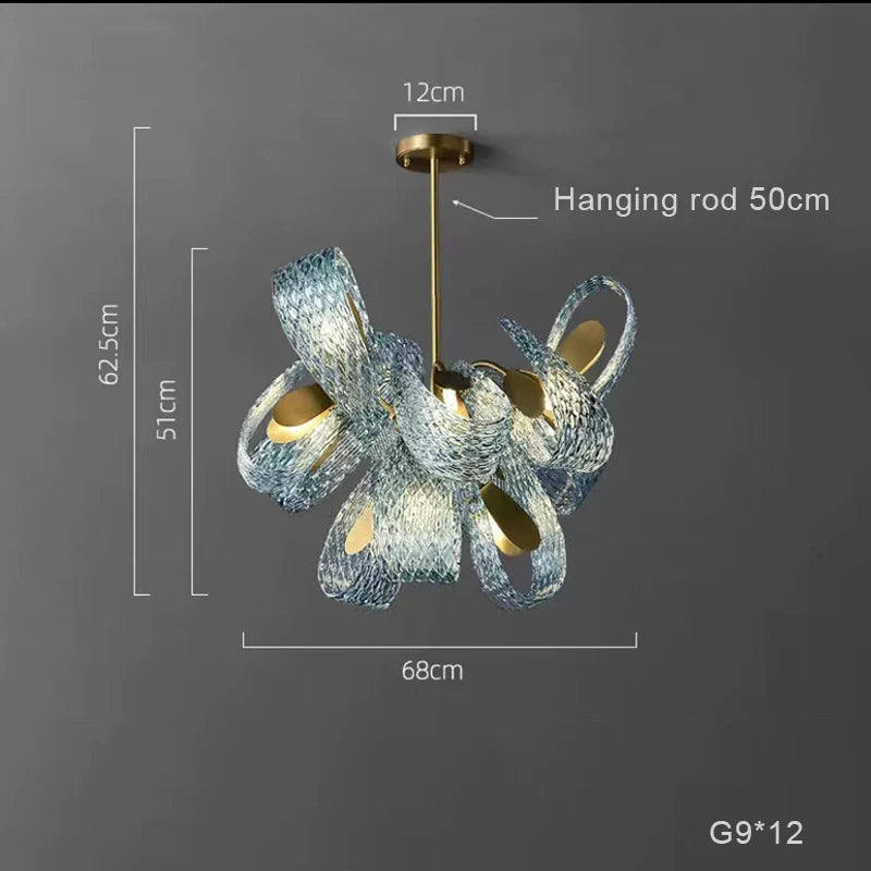 "Afralia™ Glass Chandelier for Modern Dining Room Decor 2024"