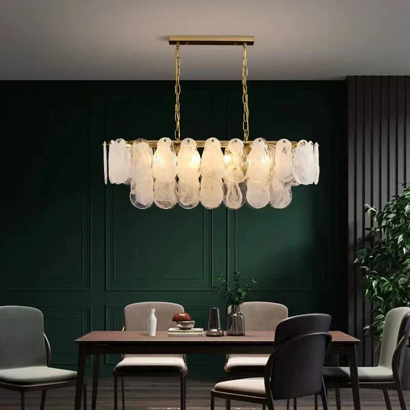 Afralia™ Smoke Glass Artistic LED Pendant Light for Elegant Living Room Decor