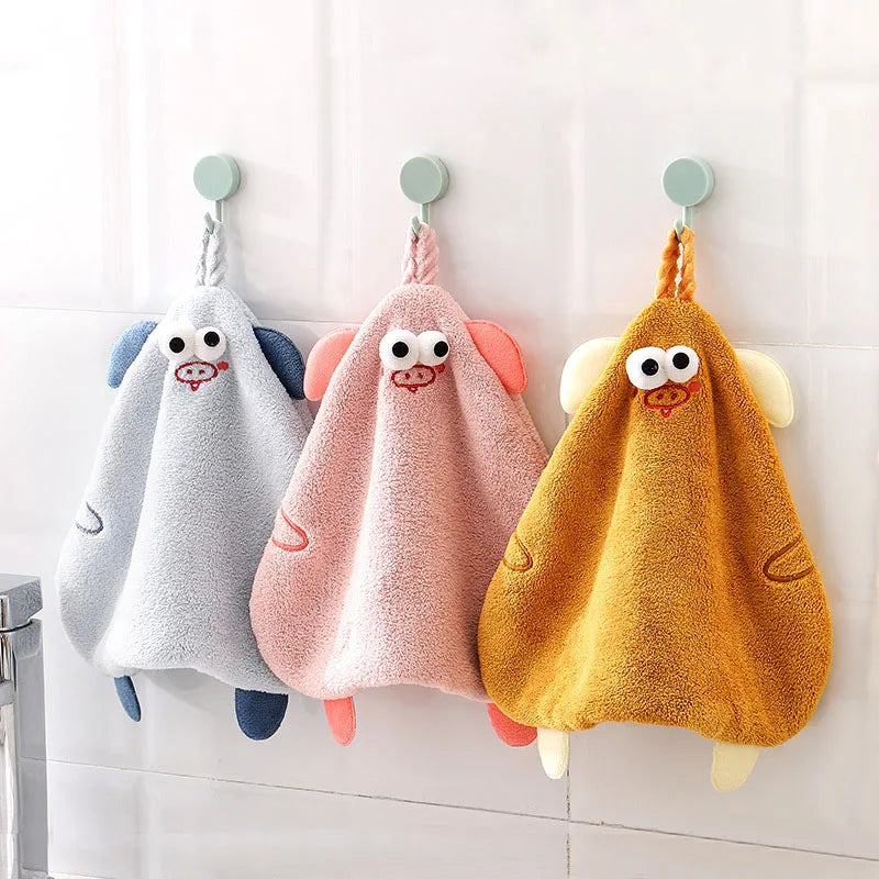 Afralia™ Cartoon Pig Hand Towel Set