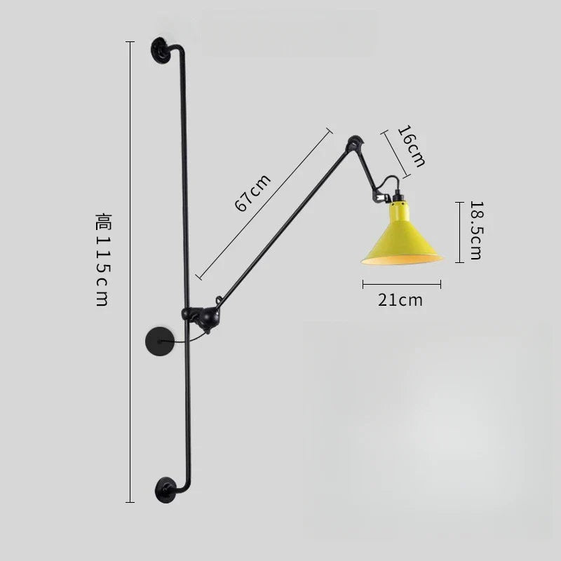 Afralia™ Adjustable Rotating LED Wall Lamp for Bedroom & Living Room