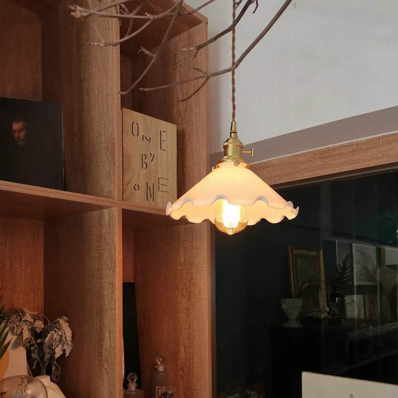 Afralia™ Glass LED Pendant Lamp: Modern Copper Nordic Indoor Lighting for Home, Coffee, Bedroom & Living Room