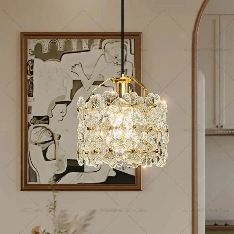 Afralia™ French Light Luxury Bedroom Chandelier Cream Style Romantic Garden Decor