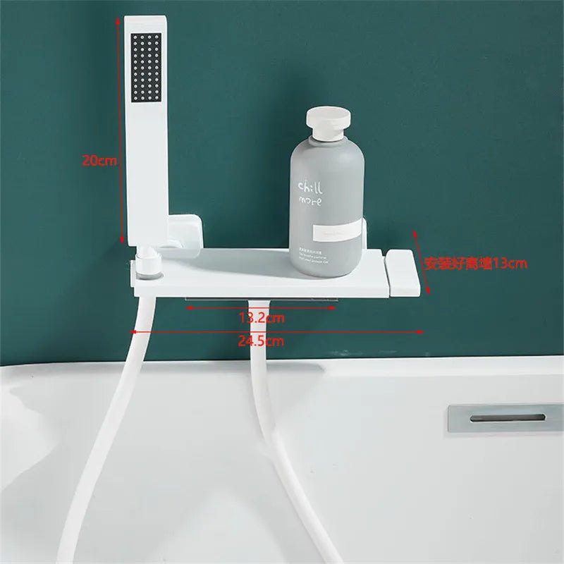 Afralia™ Gray Wall Mounted Waterfall Faucet Set for Bath and Shower