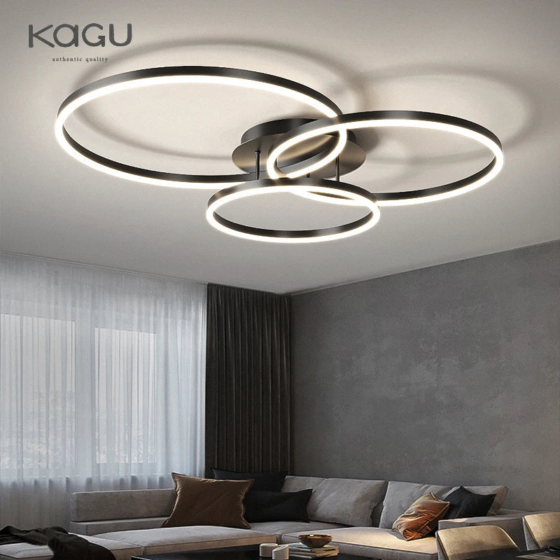 Afralia™ Modern LED Ceiling Chandelier for Living Room Bedroom Kitchen Lighting