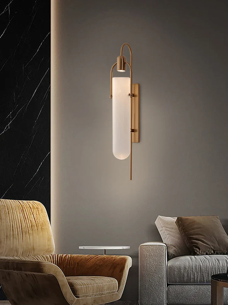 Afralia™ Glass LED Wall Lamp: Modern Interior Lighting for Bedroom, Corridor & Indoor Spaces
