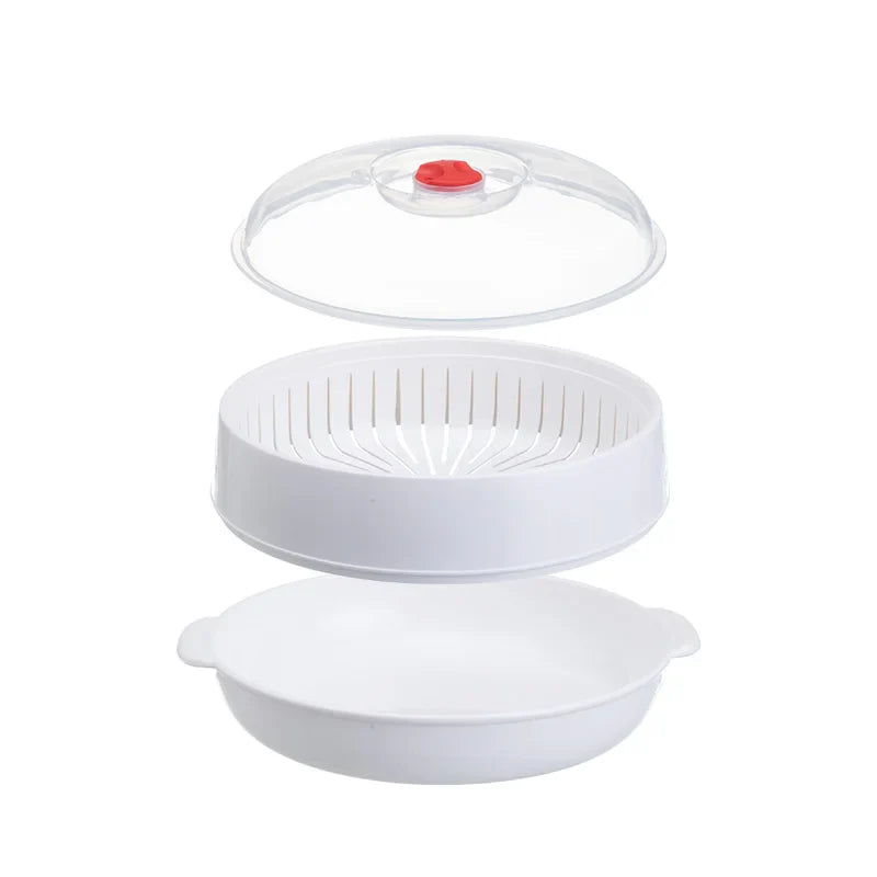 Afralia™ Multi Layer Microwave Steamer with Lid for Steamed Buns and Dumplings