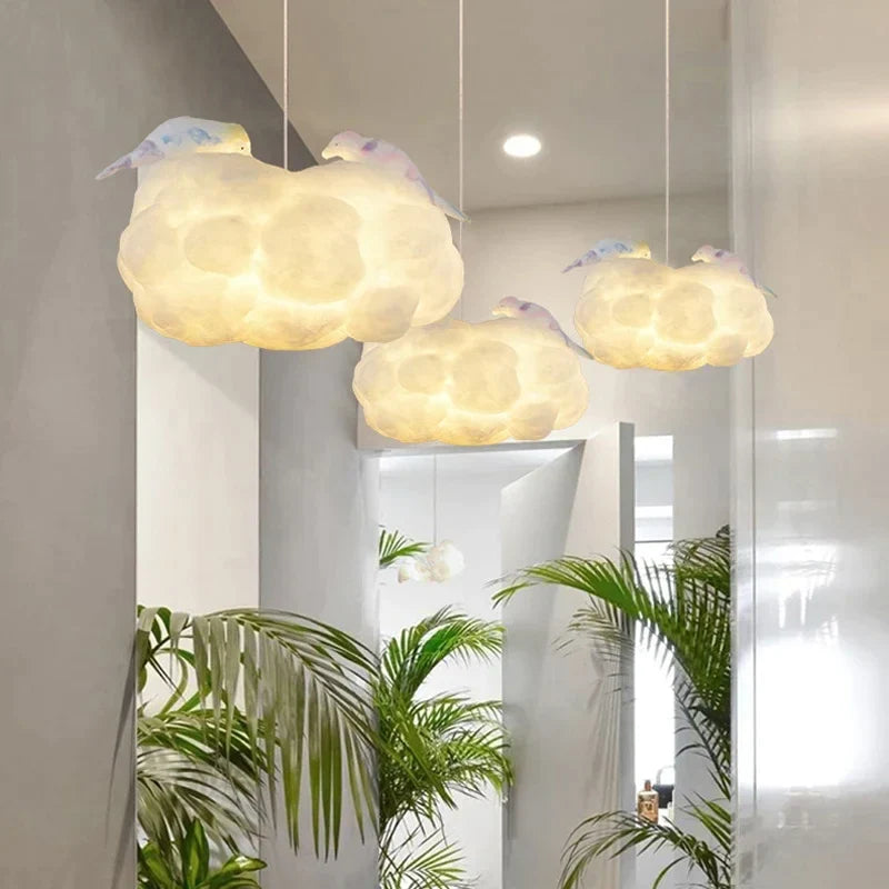 Afralia™ Modern Cloud LED Pendant Chandelier for Living Room Decor