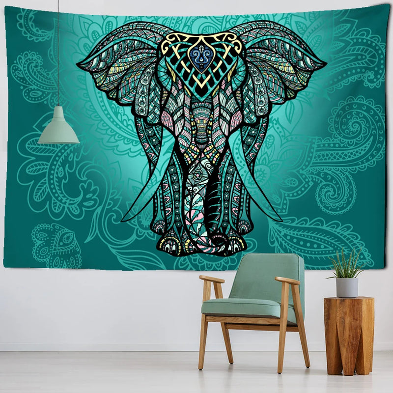 Afralia™ Elephant Mandala Tapestry Tree of Life Wall Hanging Psychedelic Witchcraft Home Decor