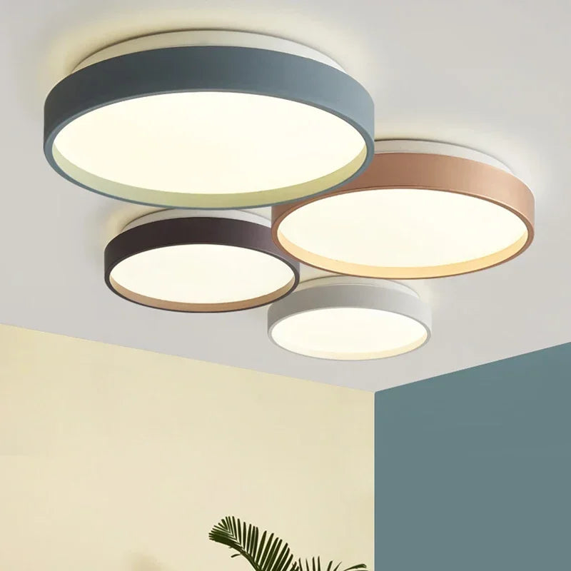 Afralia™ Modern LED Round Ceiling Lamp for Living Room, Dining Room, and Bedroom