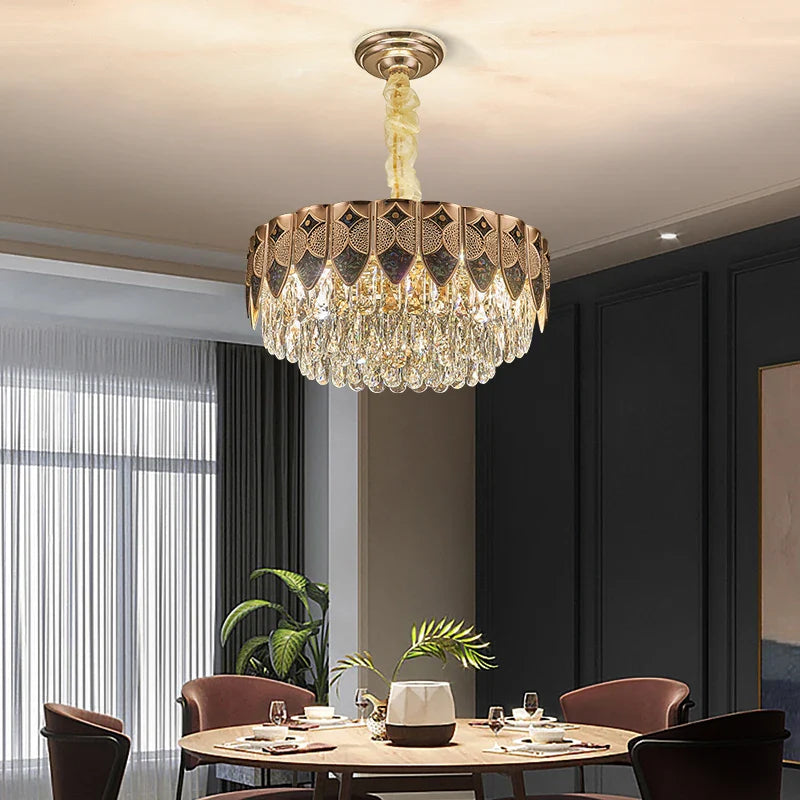 Afralia™ Crystal Chandelier: Modern Luxury for Living Room, Bedroom, Dining Room