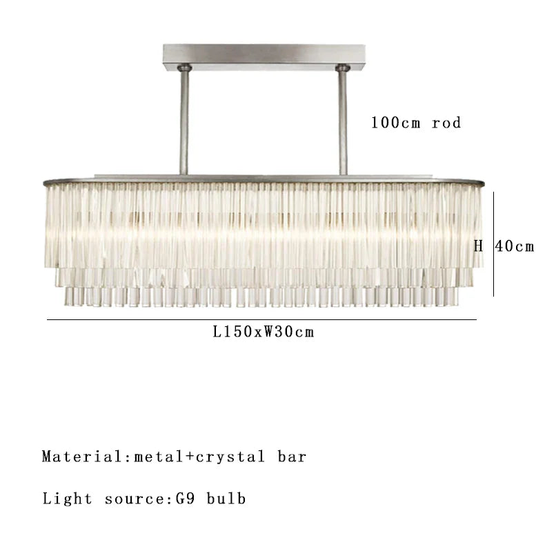 Afralia™ Classic Crystal Bar Chandelier for Hotel Dining Decor