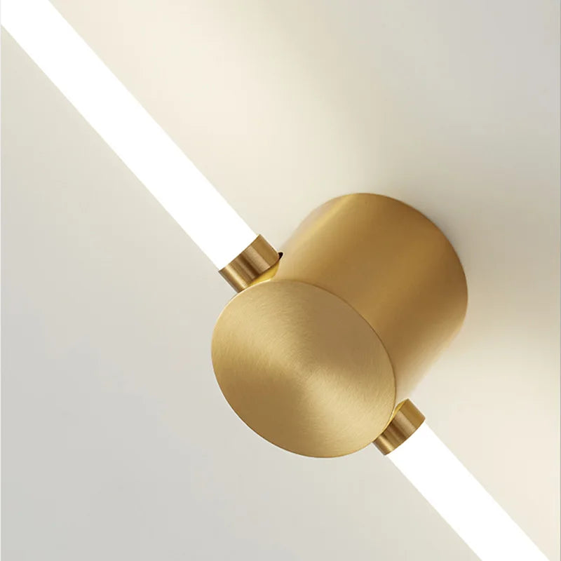 Afralia™ LED Tube Wall Lights: Black Gold Sconce Fixtures for Bedroom, Living Room, Stairs, Hotel