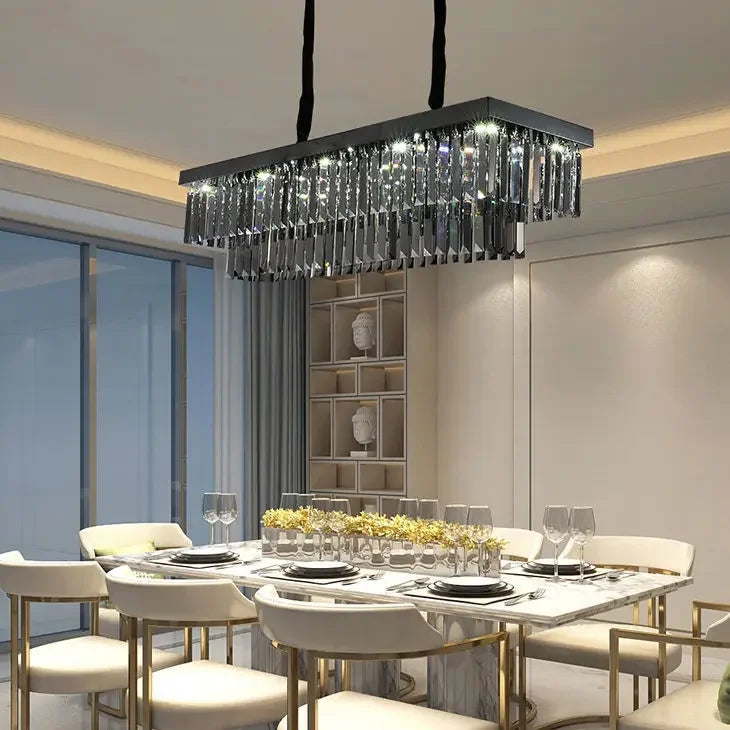 Afralia™ Gold Crystal Chandelier for Living Room Bedroom Decor