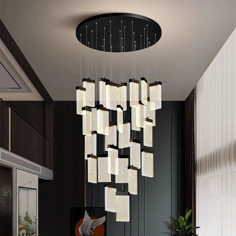 Afralia™ Modern Stair Chandelier Pendant Lights | Indoor Ceiling Lamp LED Chandeliers for Living Room